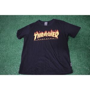 Thrasher Magazine Flame Logo T-Shirt Black Size M | Skateboard Streetwear Tee